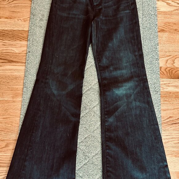 7 Seven For All Mankind Jeans Women's Size 26 Denim Ginger Flare Leg - Picture 3 of 3